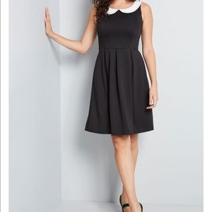 ModCloth Dress Energetic Agenda Knit Black
